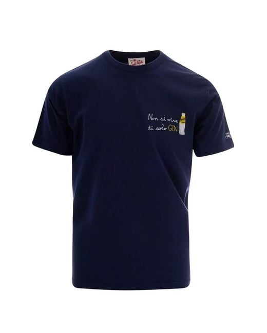 Mc2 Saint Barth Blue Portofino Not Just Gin T-Shirt for men