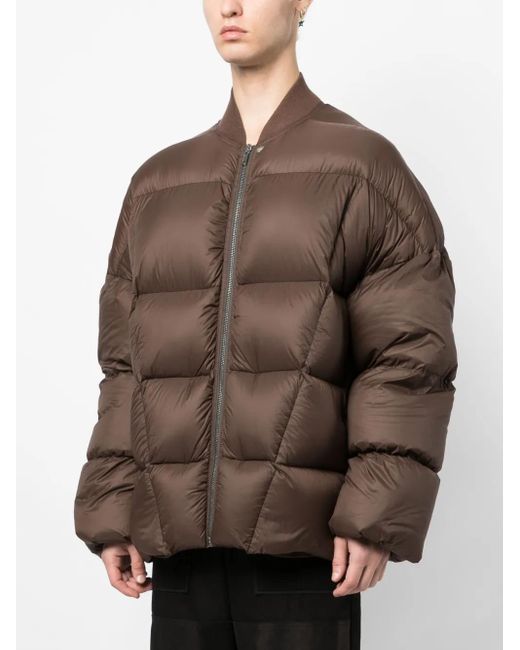 Rick Owens Brown Flight Padded Jacket for men