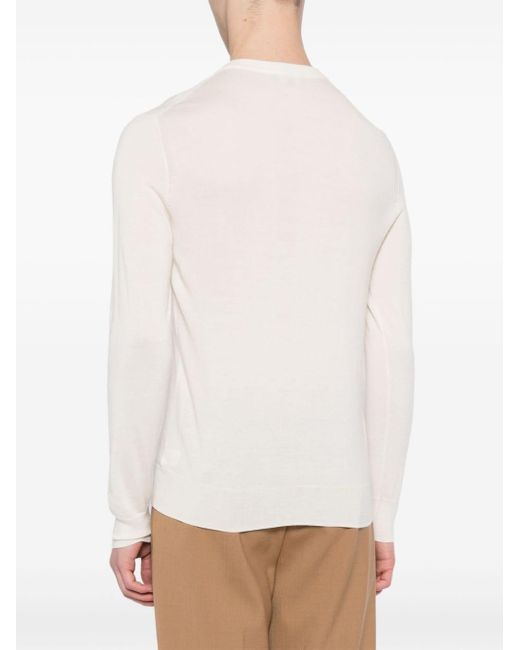 N.Peal Cashmere White Covent Fg Cashmere-silk Jumper for men