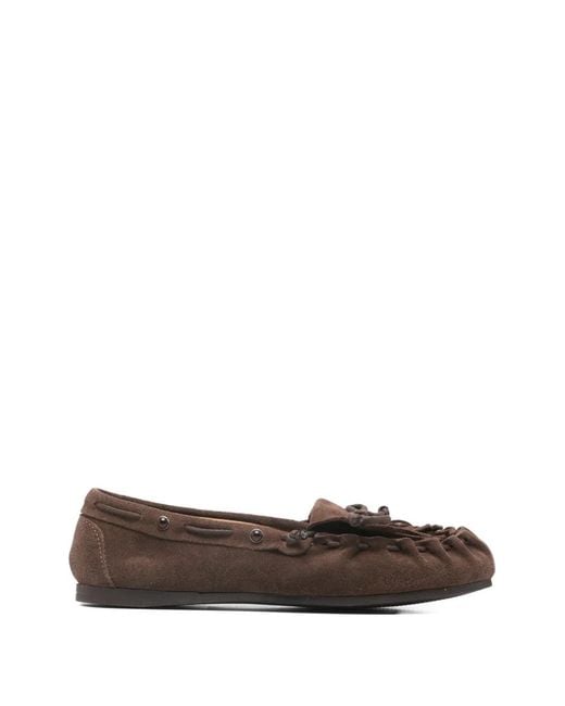 P.A.R.O.S.H. White P. A.R. O.S. H. "Squoshoe26" Fringe Loafer Suede