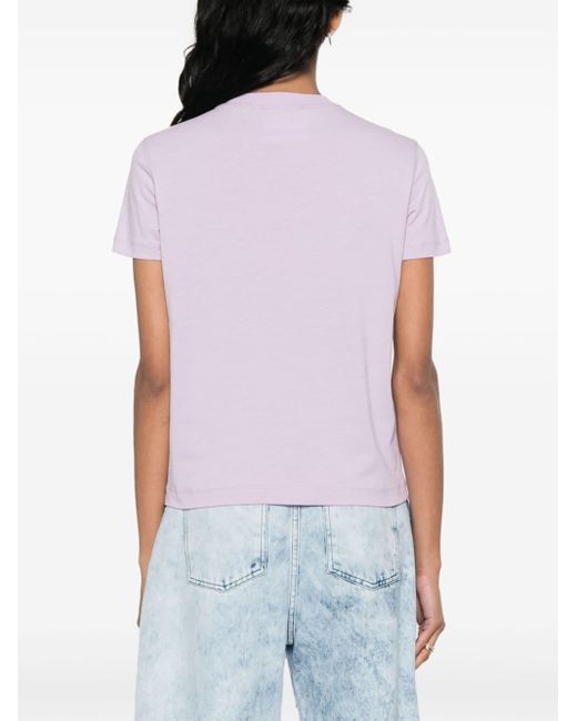 Versace Pink Logo-print Cotton T-shirt