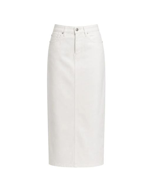 Department 5 White Braid Denim Maxi Skirt