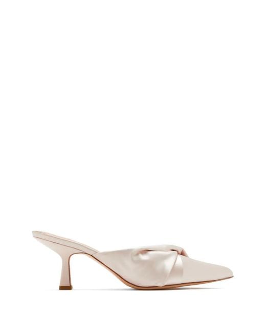 Loeffler Randall White Tyla Knotted Mules