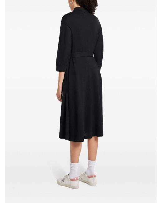 Robe Chemise A Patch Logo Lacoste en coloris Noir Lyst