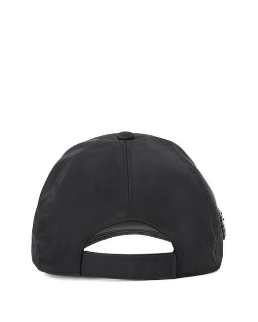 Prada Black Logo-Plaque Baseball Cap