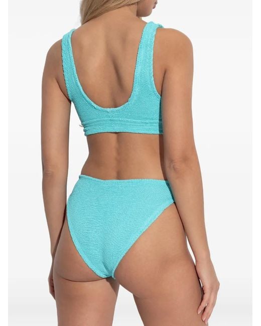 Hunza G Blue Carla Crinkle Bikini