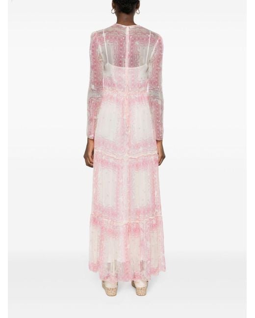Philosophy Di Lorenzo Serafini Maxi-jurk Met Bloemenprint in het Pink
