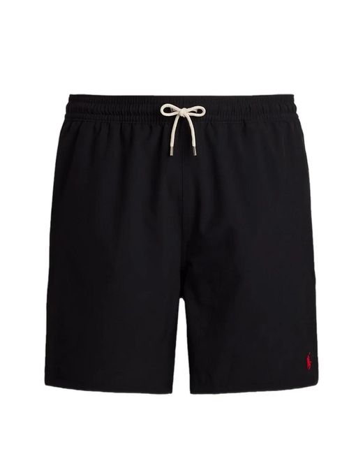 Polo Ralph Lauren Black Embroidered Logo Trunks for men