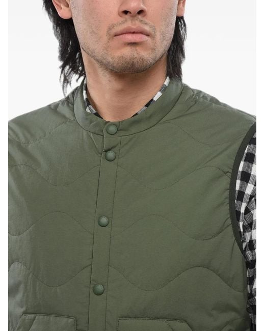 Woolrich Green Quilted Ripstop Gilet for men