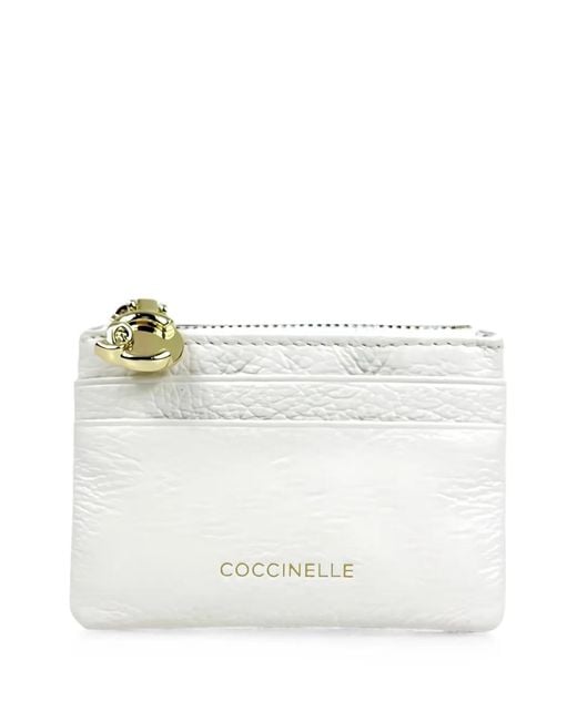 Coccinelle White Small Ladybugs C-Me Card Holder
