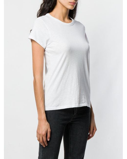 Rag & Bone Cotton Slim-fit T-shirt in White - Lyst