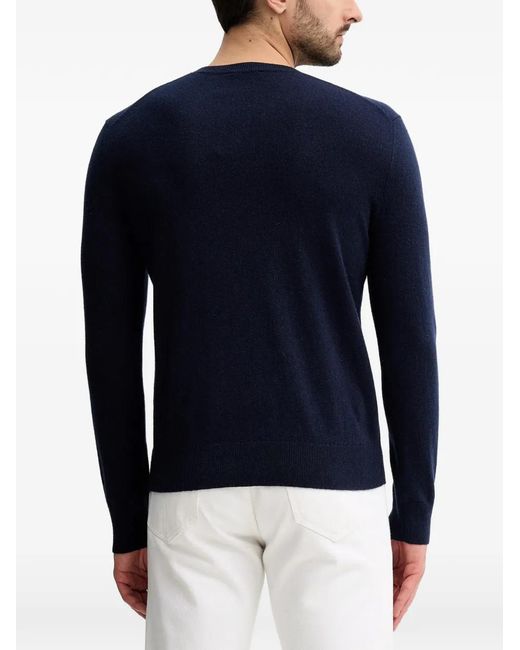 Benetton Blue Round-Neck Sweater for men