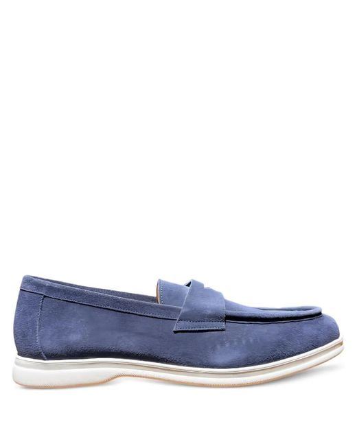 Calce Blue Suede Loafers for men