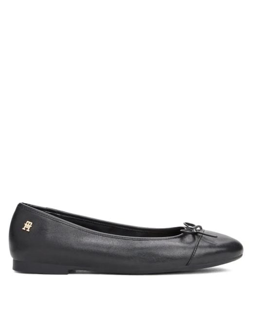 Tommy Hilfiger Gray Bow Detail Ballet Flats
