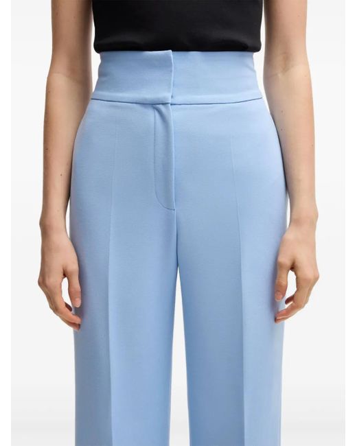 HUGO Blue High-Waisted Flared Trousers