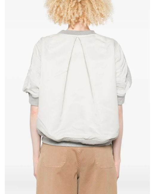Sacai ジップアップ スウェットシャツ Gray
