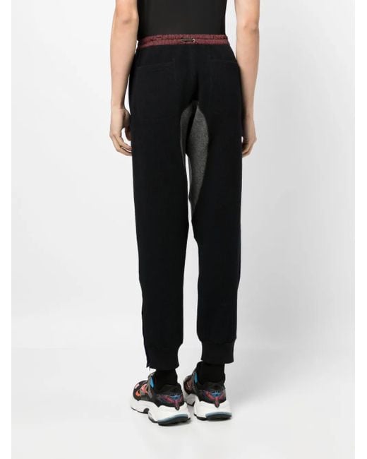 Kolor Black Drawstring-Waistband Knitted Trousers for men