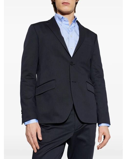Etro Blue Single-Breasted Blazer for men