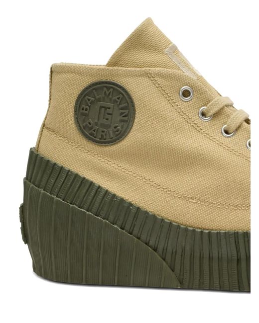 Balmain Green Riff Low Sneakers for men