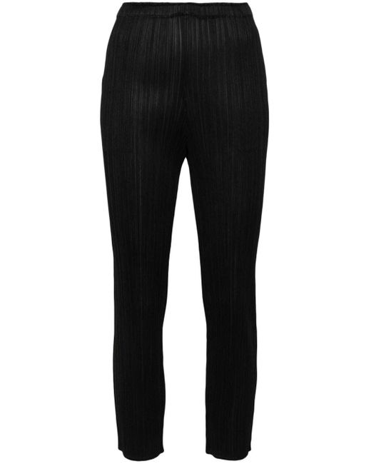 Pantalone Crop Plissettato di Pleats Please Issey Miyake in Black