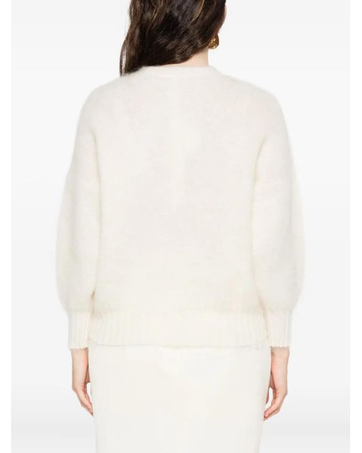 CFCL White Round-Neck Sweater