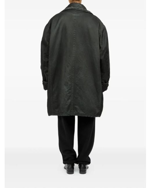 Abrigo con doble botonadura MM6 by Maison Martin Margiela de color Black