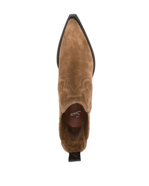 Sonora Boots Brown Mini Hidalgo Suede Ankle Boots