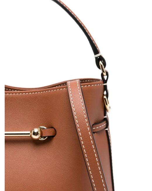 Strathberry Brown Mini Corda Bucket Leather Tote Bag