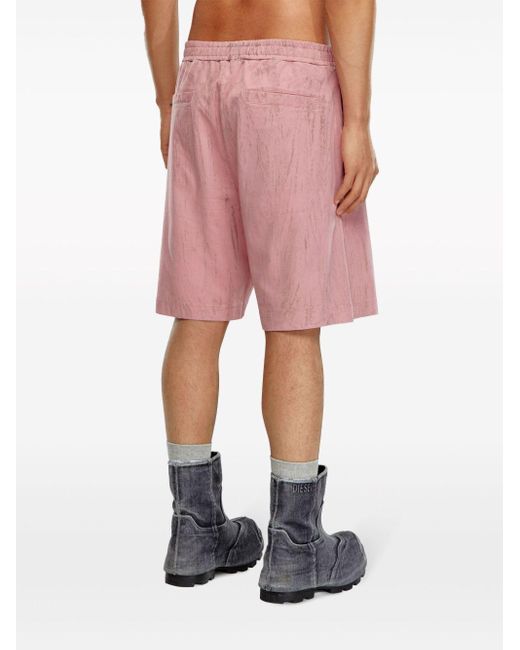 DIESEL P-crown-n1 Shorts in het Pink voor heren