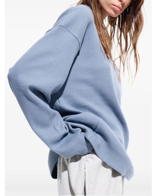 Pull En Maille Gaufrée Mainless en coloris Blue