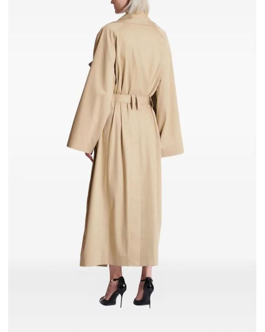 Balmain Natural Belted Trench Coat