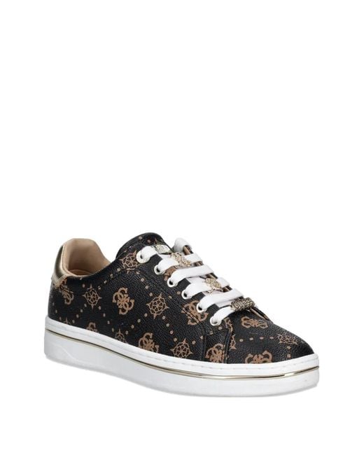 Guess Black Monogram Lace-Up Sdneakers