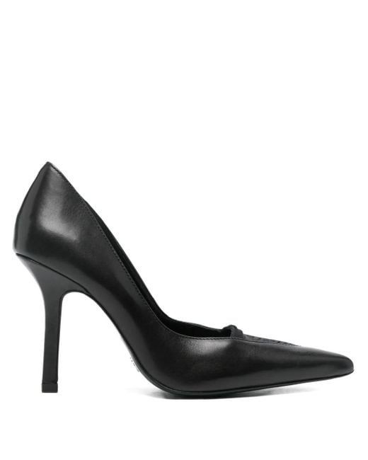 Patrizia Pepe Black 95Mm Leather Pointed Pumps
