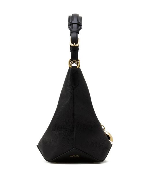 Lanvin Black Geometric-Detail Bucket Bag