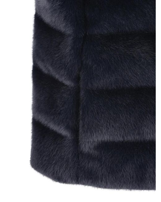 Gilet Trapuntato A Collo Alto di Herno in Blue
