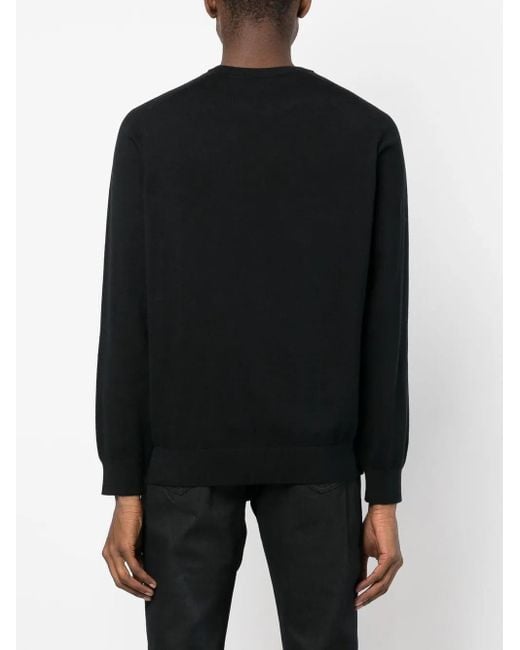 Philipp Plein Black Logo-Plaque Jumper for men