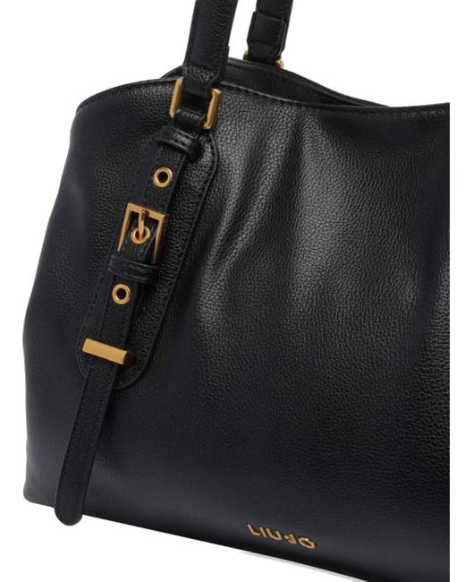 Liu Jo Black Buckle-Detail Shoulder Bag