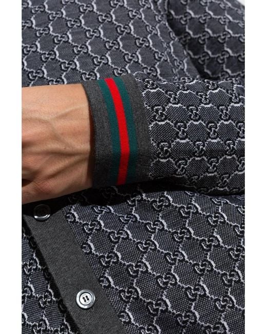 Gucci Gray GG Wool And Silk Cardigan for men