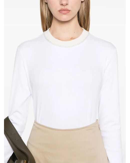 Fabiana Filippi White Jersey T-Shirt