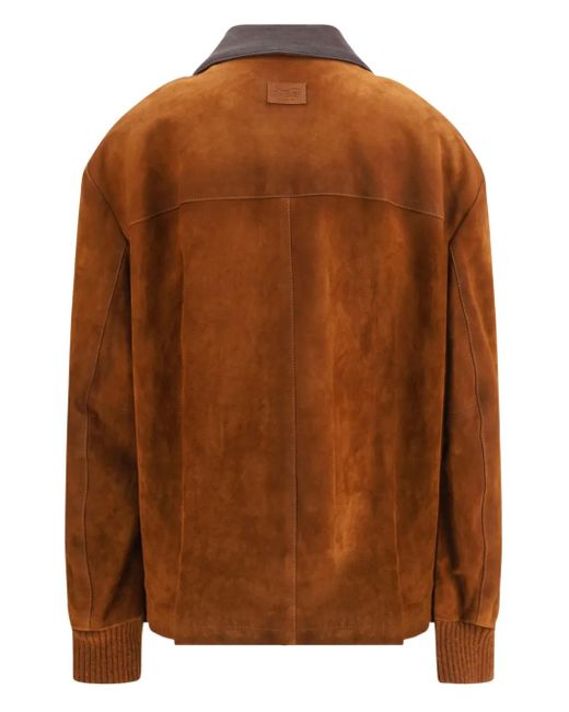 Valstar Brown Suede Buttoned Jacket for men