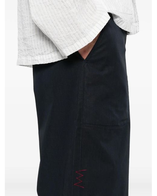 Amaranto Black Belt-Loops Shorts for men