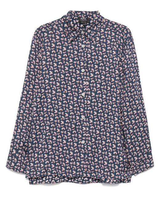 A.P.C. Blue Gabrielle Shirt