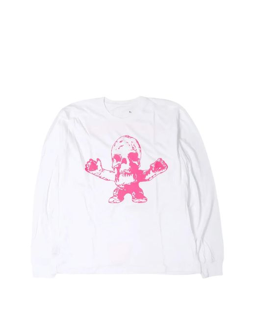 Chrome Hearts White Graphic-Print Long-Sleeve T-Shirt for men
