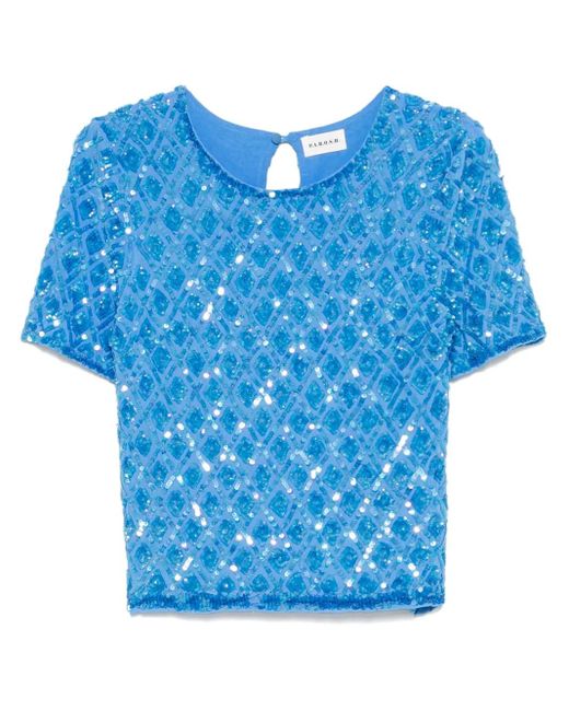 P.A.R.O.S.H. Blue Sequined T-Shirt