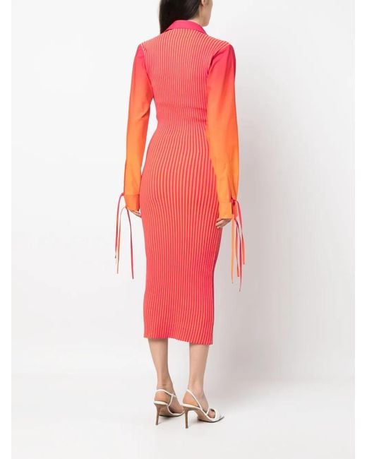 andreadamo ribbed knit midi dress Andreadamo Ribbed Knit Midi Dress in Nude 001