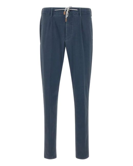 Eleventy Broek Met Toelopende Pijpen in het Blue voor heren