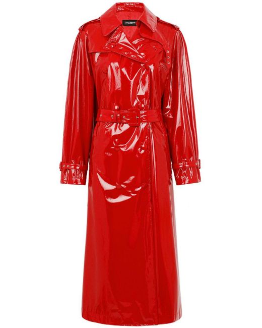Dolce & Gabbana Trenchcoat Met Stormflap in het Red