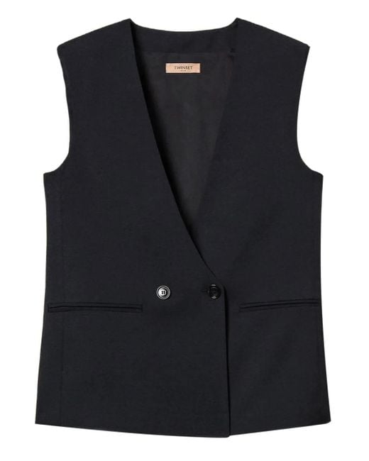 Twinset ダブルブレスト ベスト Black