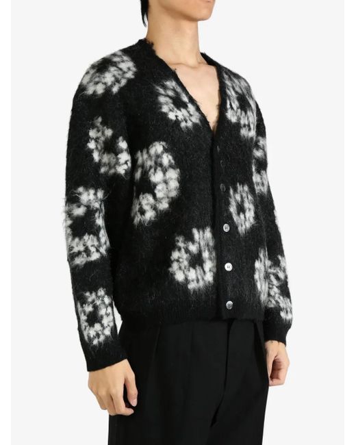 SAINT Mxxxxxx Black X Denim Tears Floral Cardigan for men