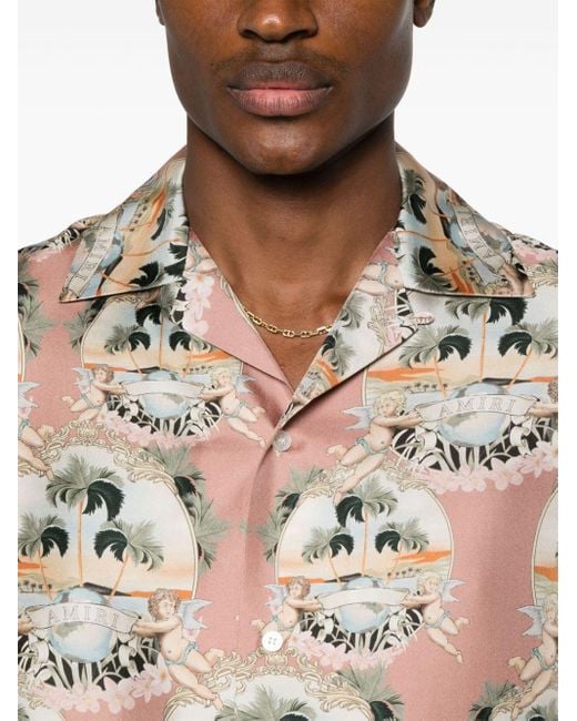 Camisa con estampado gráfico Amiri de hombre de color Multicolor